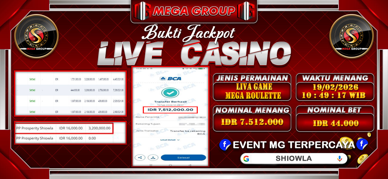 Bukti JP situs Shiowla hari Kamis, 19 Februari 2026