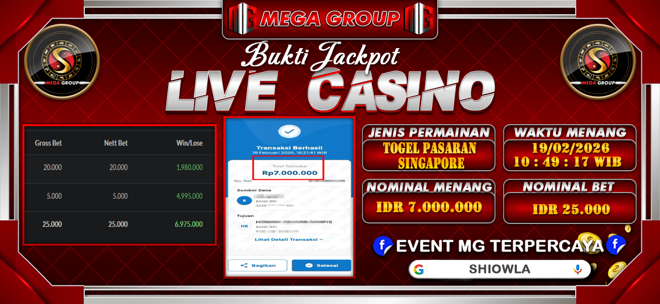 Bukti JP situs Shiowla hari Kamis, 19 Februari 2026