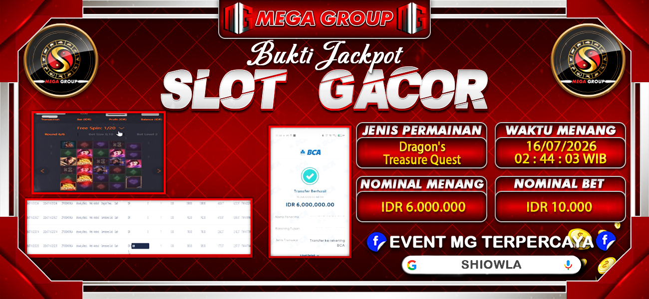 Bukti JP situs Shiowla hari Kamis, 16 Juli 2026