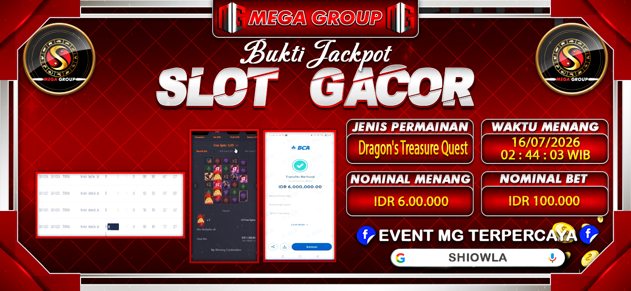 Bukti JP situs Shiowla hari Kamis, 16 Juli 2026
