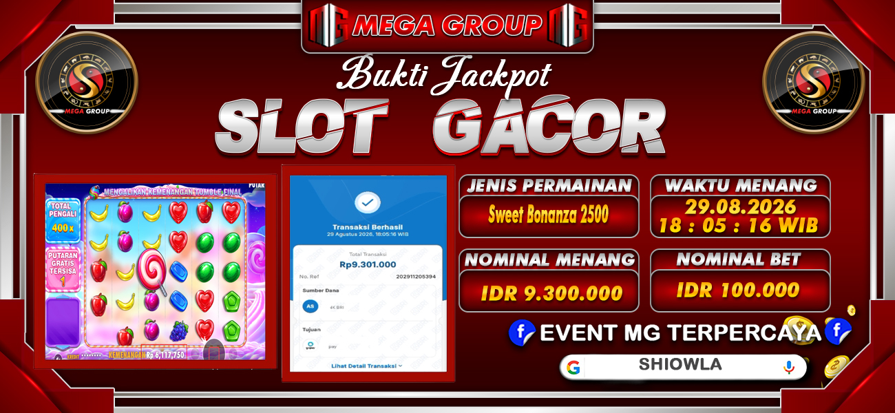 Bukti JP situs Shiowla hari Sabtu, 29 Agustus 2026