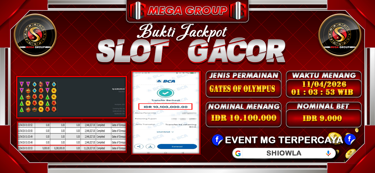 Bukti JP situs Shiowla hari Sabtu, 11 April 2026