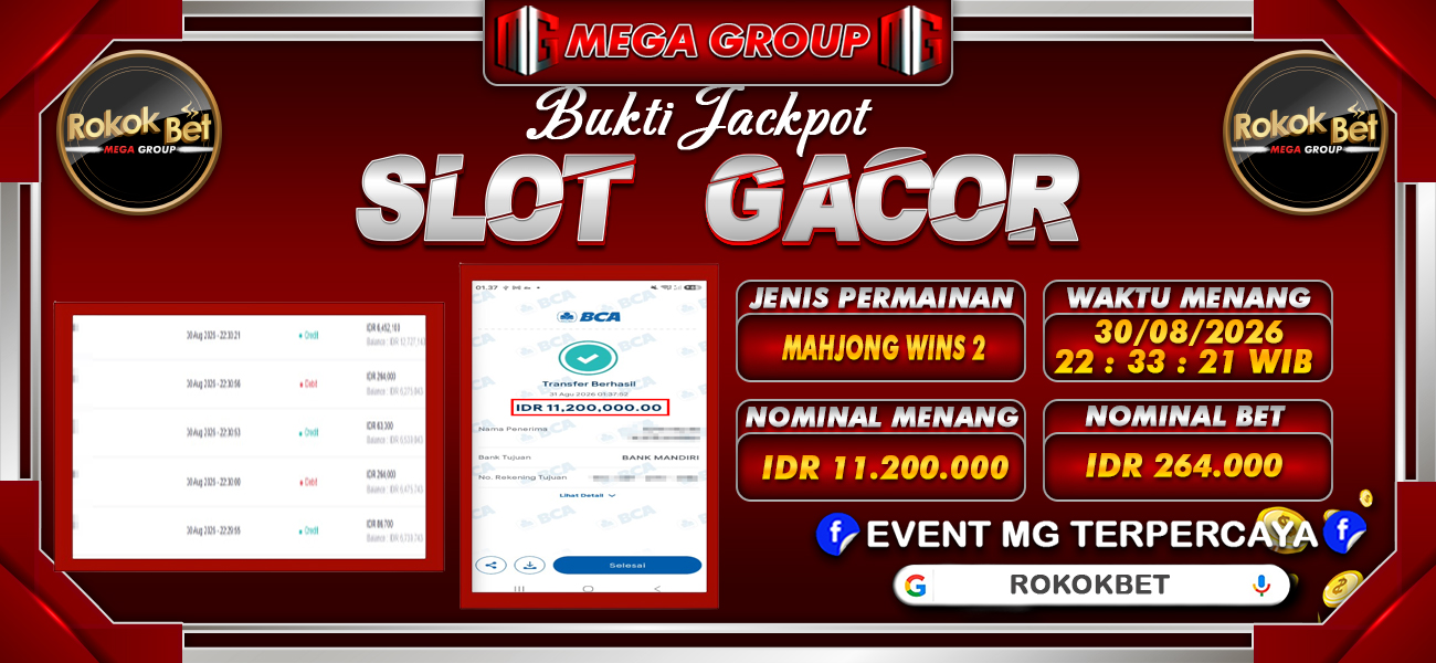 Bukti JP situs Rokokbet hari Senin, 31 Agustus 2026