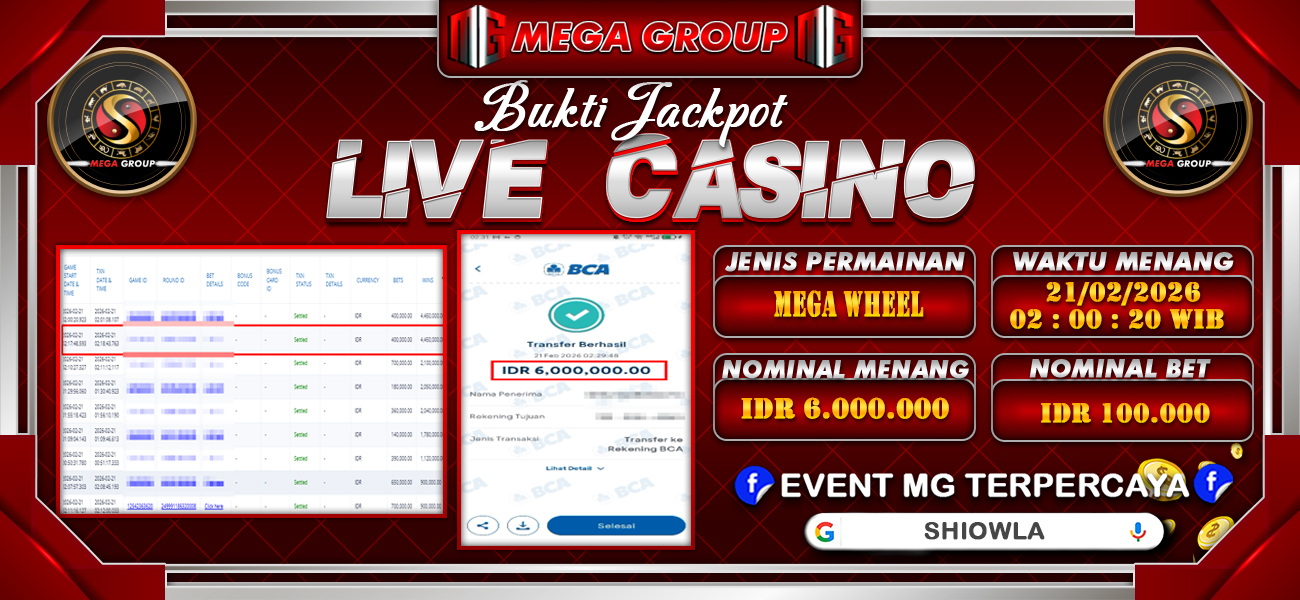 Bukti JP situs Shiowla hari Sabtu, 21 Februari 2026